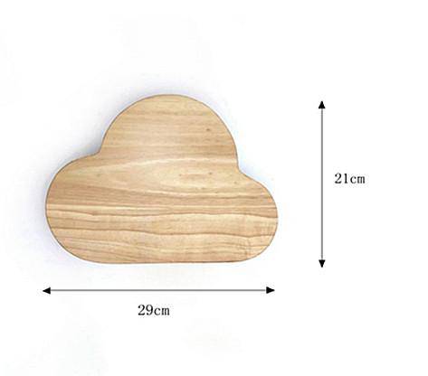 Cloud-shaped wooden wall light - vue 7 sur 6