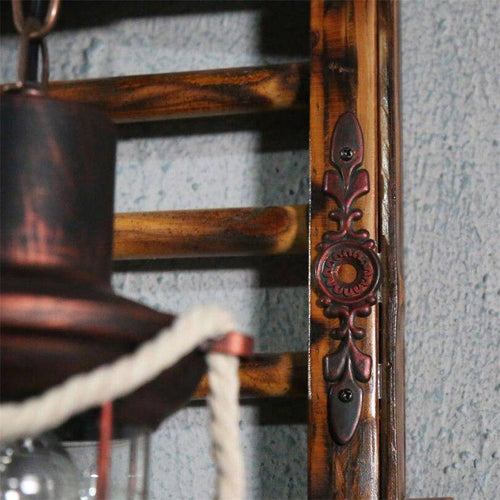 Rustic wall torch lamp for corridor - vue 6 sur 6