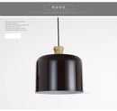 Multi-shape aluminium and wood pendant light
