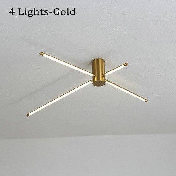 Designer ceiling light with multiple LED bars - vue 3 sur 5