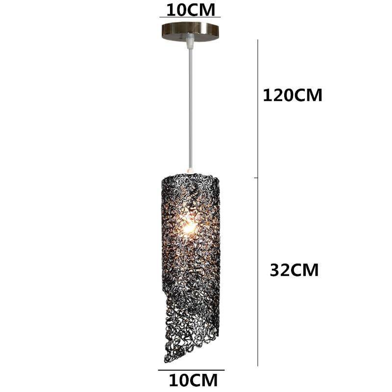 Colourful cylindrical LED pendant light home - vue 3 sur 11