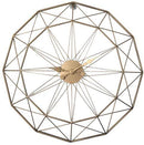 Geometric round metal design wall clock 50cm