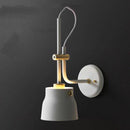 Modern LED wall light with rounded matte metal shade