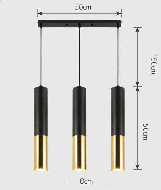 Cylindrical chrome tube LED pendant light simplicity - vue 19 sur 22