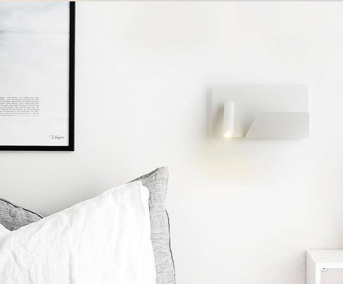 Adjustable LED spotlight wall lamp with book holder - vue 6 sur 7