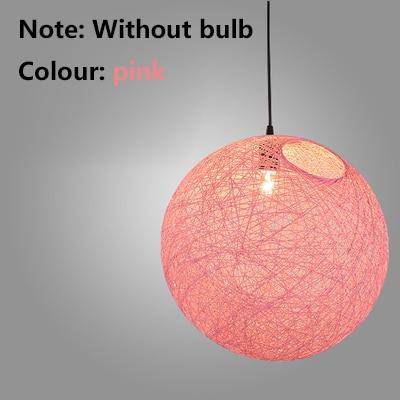 Wicker fabric globe pendant light - vue 16 sur 15