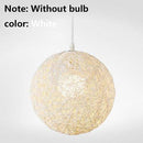 Wicker fabric globe pendant light