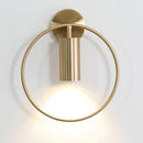 Design LED wall light with metal ring and cylinder Fly