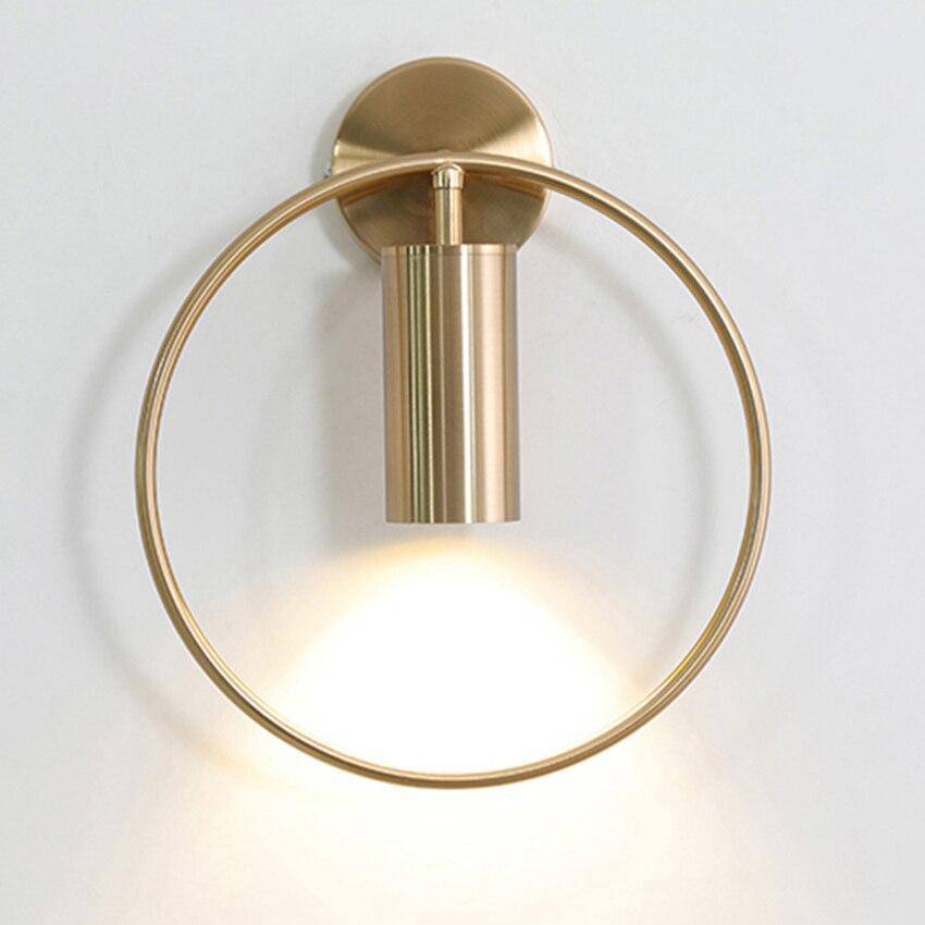 Design LED wall light with metal ring and cylinder Fly - vue 4 sur 6