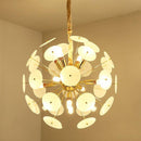 Gold designer chandelier with smoked flat round plates luxury