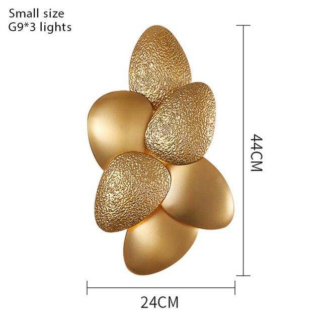 Luxury gold pebble designer wall light - vue 9 sur 9