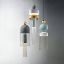 Creative colourful tassel pendant light