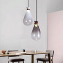 Smoked glass teardrop pendant light Sitting