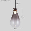 Smoked glass teardrop pendant light Sitting