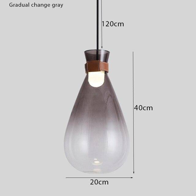 Smoked glass teardrop pendant light Sitting - vue 7 sur 10
