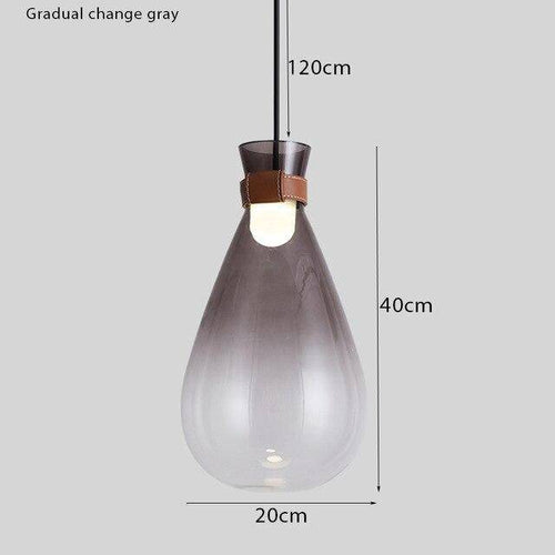 Smoked glass teardrop pendant light Sitting - vue 11 sur 10