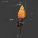 Rustic vintage glass and metal hand-held torch wall light