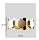 Modern chrome design chandelier with round and flat plates Villa