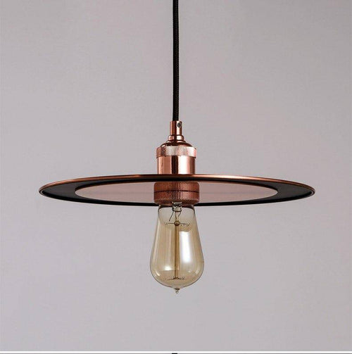 Rose gold chrome disc design pendant light - vue 4 sur 5