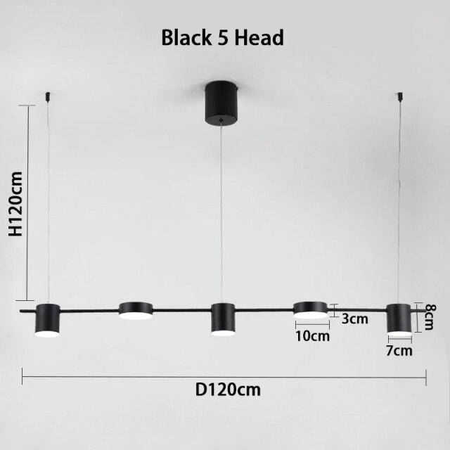 Elongated luxury metal LED chandelier - vue 14 sur 14