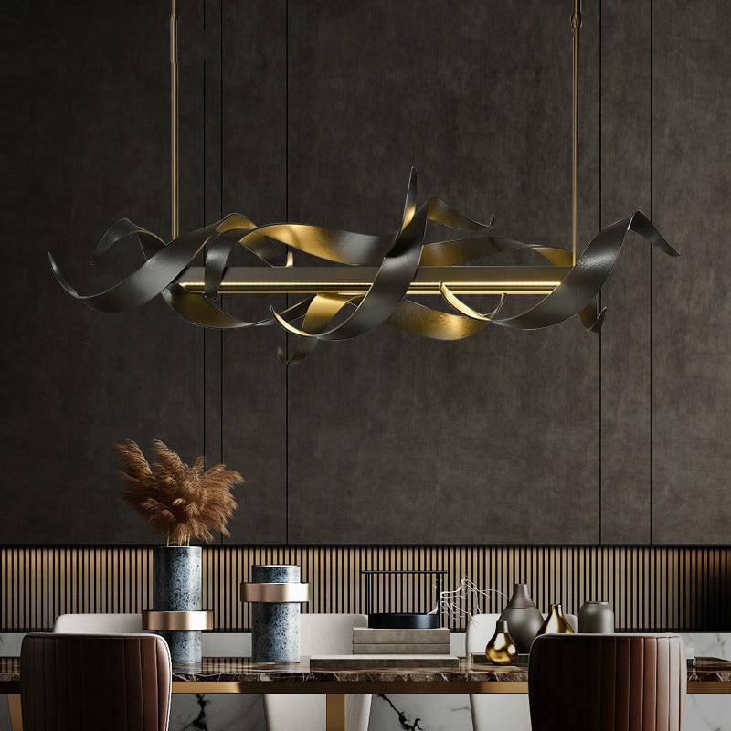 Modern luxury LED designer chandelier in metal