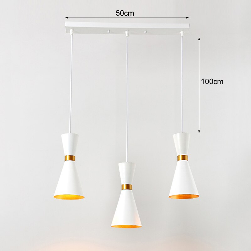 Modern LED chandelier with metal clock-inspired design Gadea