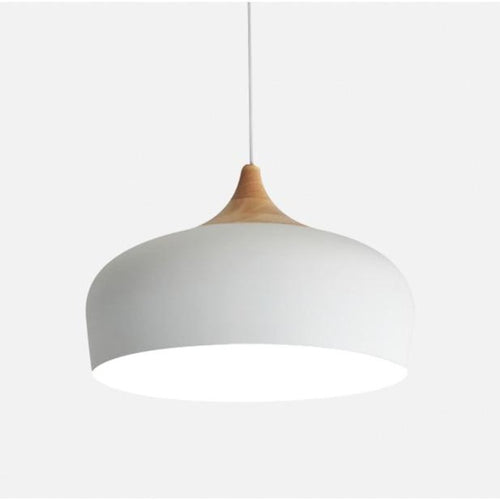 Modern wood and metal pendant light Elina - vue 9 sur 8