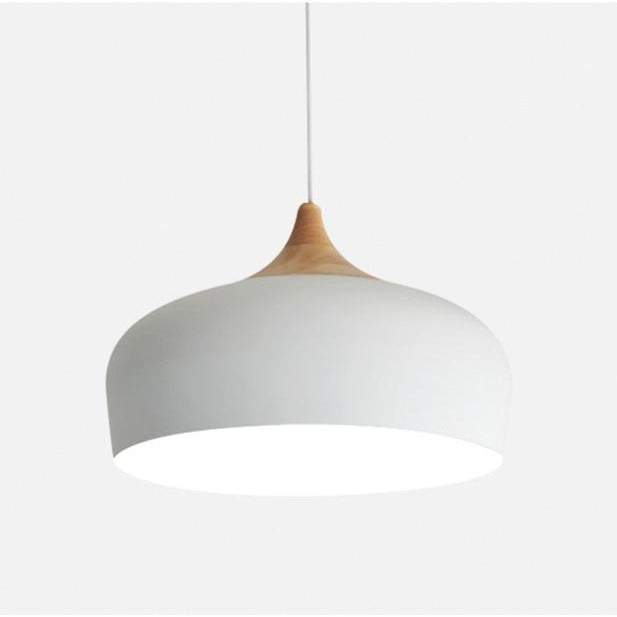 Modern wood and metal pendant light Elina - vue 8 sur 8