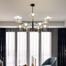 Modern glass jellyfish-shaped shade chandelier Hailey