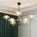 Modern glass jellyfish-shaped shade chandelier Hailey