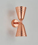 Concise double bell wall light