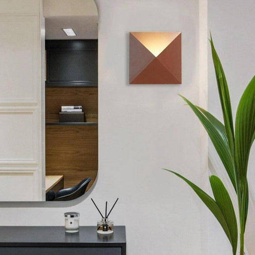 Modern square and triangle designer wall light aisle - vue 5 sur 13