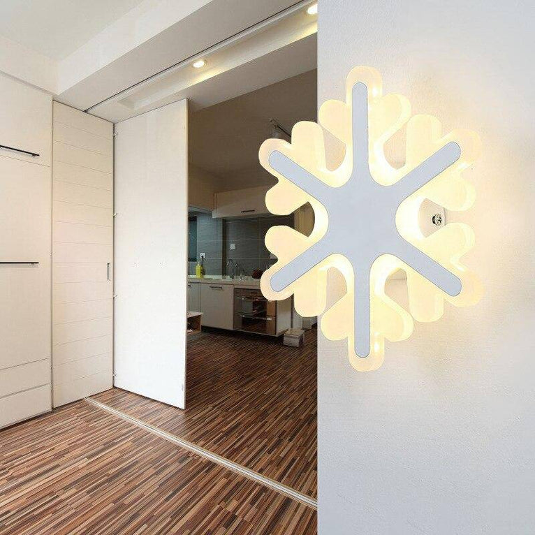 Snowflake LED wall light