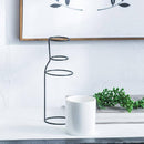 Scandinavian design ceramic vase with metal sticks