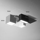 Modern geometric black and white LED ceiling light