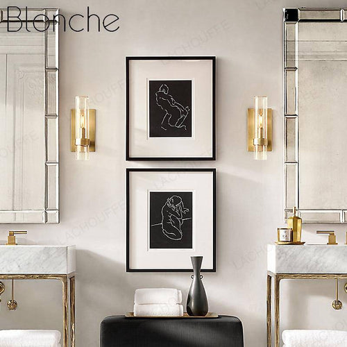 Design LED wall light with luxury glass cylinder - vue 4 sur 6