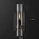 Design LED wall light with luxury glass cylinder