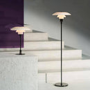 Creative black or chrome LED designer floor lamp