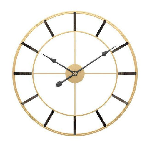 Round wall clock in gold metal 50cm Nordic - vue 6 sur 5