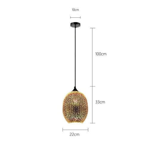 Modern Kaili 3D multicolor glass pendant light - vue 6 sur 17