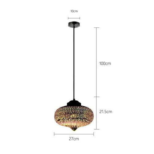 Modern Kaili 3D multicolor glass pendant light - vue 8 sur 17