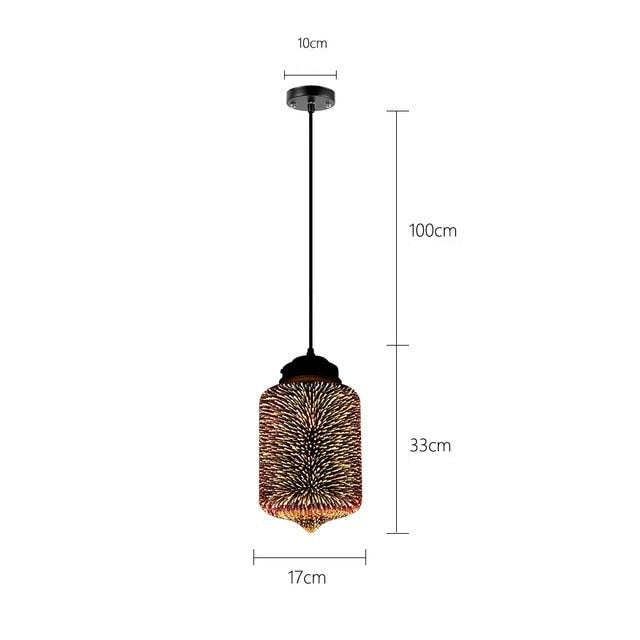Modern Kaili 3D multicolor glass pendant light