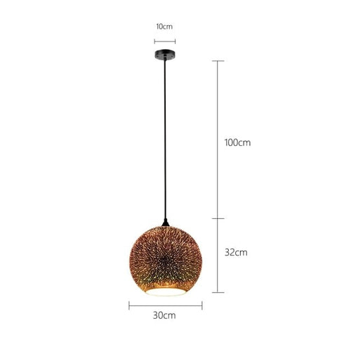 Modern Kaili 3D multicolor glass pendant light - vue 12 sur 17
