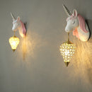 Modern unicorn-shaped children's wall light Eysa