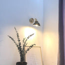 Retro LED wall light with green shade Dena