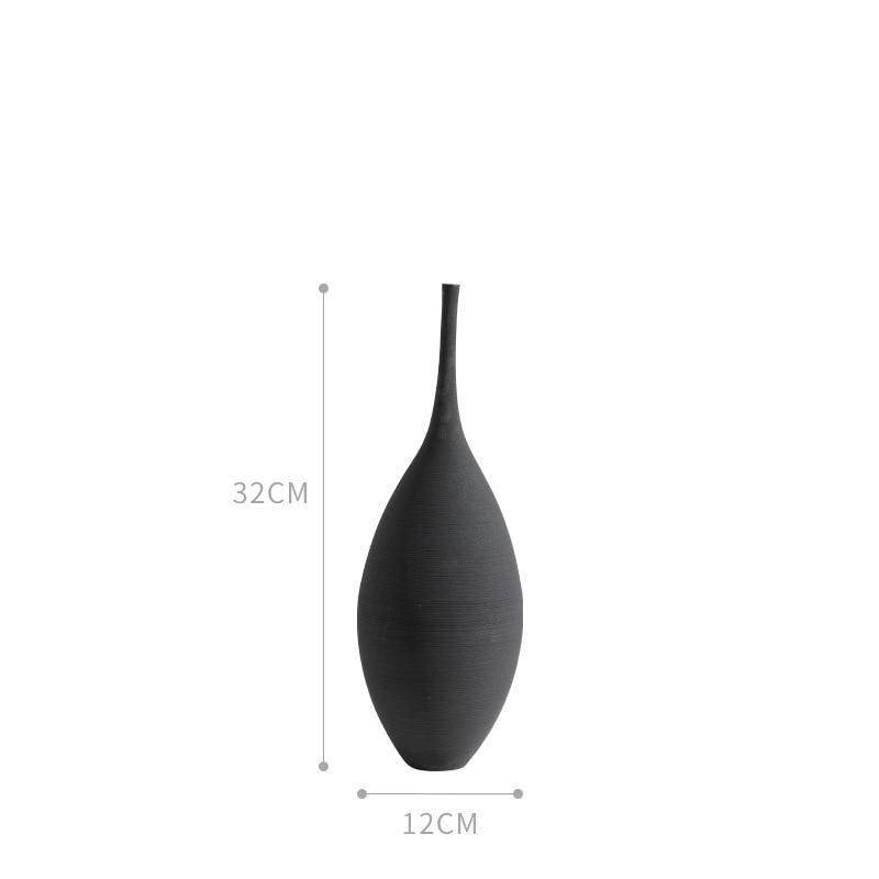 Zen minimalist style ceramic design vase - vue 7 sur 11