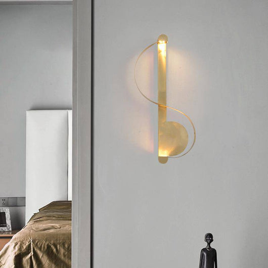 Gold LED designer wall light Moma style
