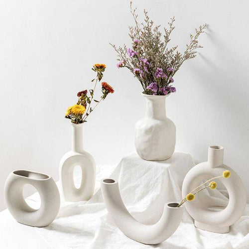 Modern Japanese ceramic Zen style vase - vue 4 sur 16