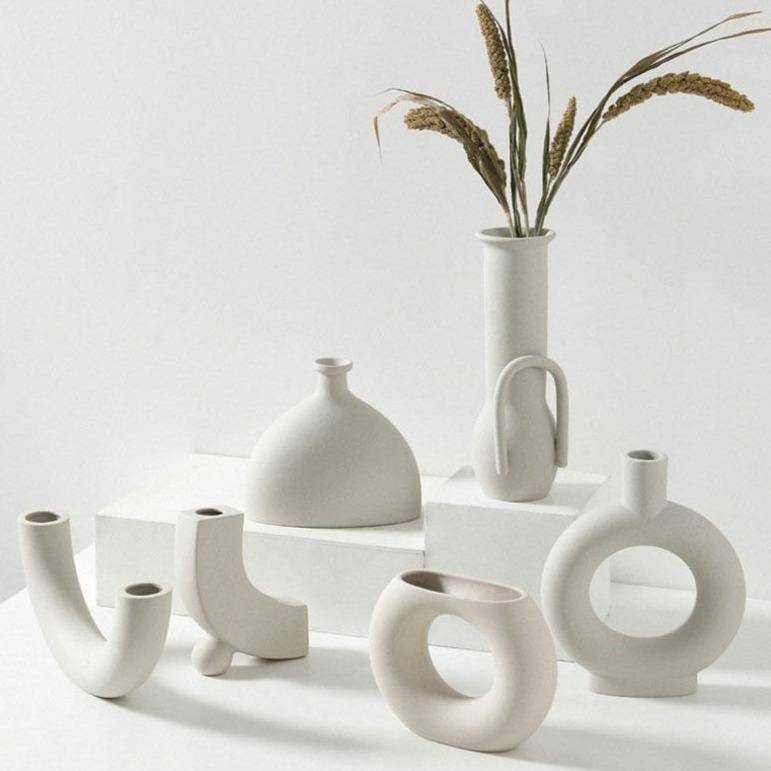 Modern Japanese ceramic Zen style vase - vue 2 sur 16