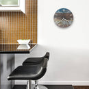Scandinavian wall clock in colored wood 28cm Hours